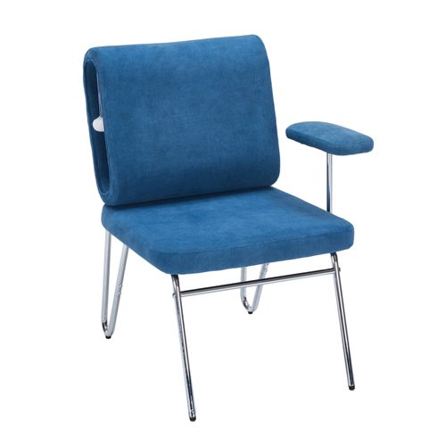 Chaise Bleu Avec Niche Et Pompon Pour Chat, Accoudoir, Tissu Anti-griffes