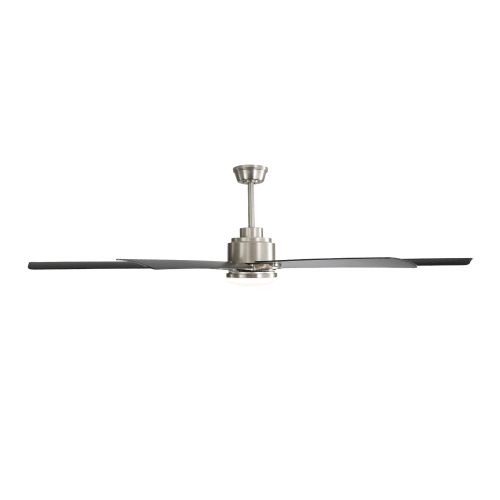 Ventilateur De Plafond 66" Avec LED, 8 Pales En Abs, Télécommande, Moteur Dc 6 Vitesses, Gris Foncé