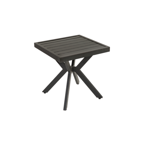 Table De Jardin Aluminium Carré 45×45×47 Cm, Brun Foncé, Résistante Eau Et Rouille