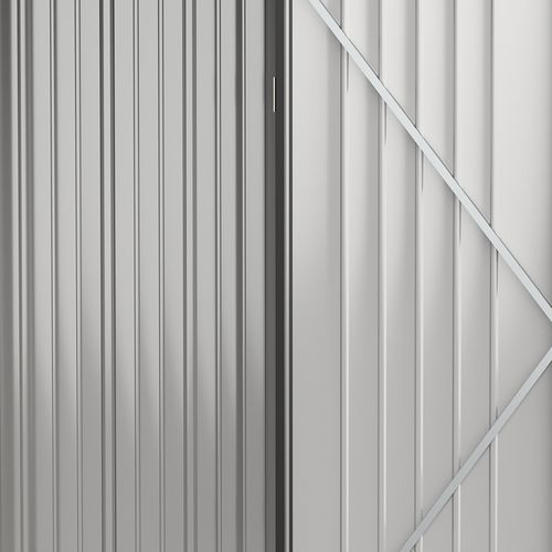 Armoire De Jardin Acier Galvanisé Noir Avec Toit En Pente Et Porte Verrouillable