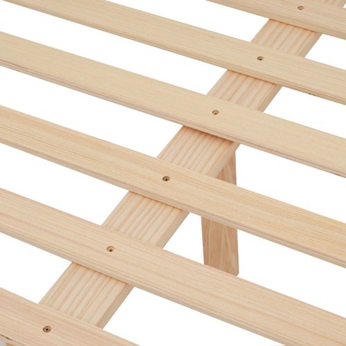 Lit 140x200 Cm - Lit Classique Avec Tête Et Pied De Lit - Pin + Mdf - Blanc + Naturel