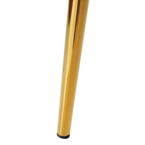 Lot De 2 Chaises De Salle à Manger En Velours Beige Avec 4 Pieds En Métal Doré, Sans Accoudoirs