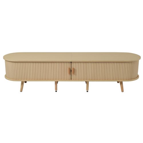 Ensemble De Meuble TV, Meuble TV Avec Table Basse, Rangement, Couleur Bois