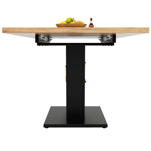Table à Manger Bois Extensible 118-157x70x75 Cm, Pour Cuisine Et Salon, Table à Manger