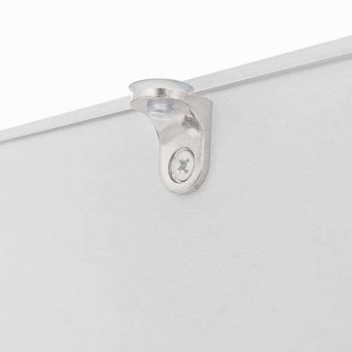 Table Basse Blanche Avec LED, 1 Tiroir Et Plateau Verre Brillant - Design Moderne - 100x50x32 Cm