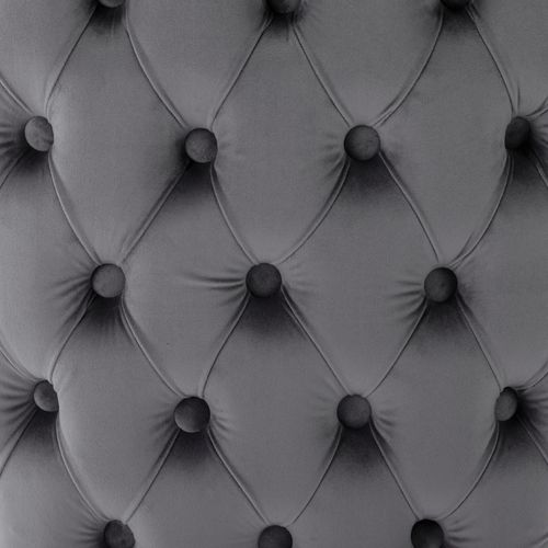 Chaise Salle à Manger Lot De 2 Capitonnées Avec Dossier à Boutons Et Assise En Velours - Gris