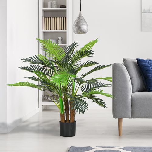 Plante Artificielle Palmier Artificiel 100 Cm Avec 27 Branches, Décoration Intérieure Et Extérieure