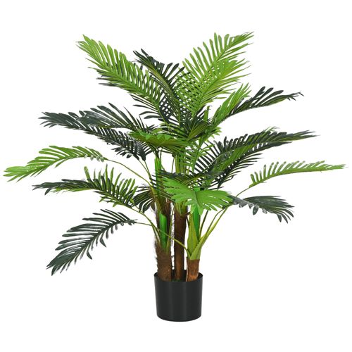 Plante Artificielle Palmier Artificiel 100 Cm Avec 27 Branches, Décoration Intérieure Et Extérieure