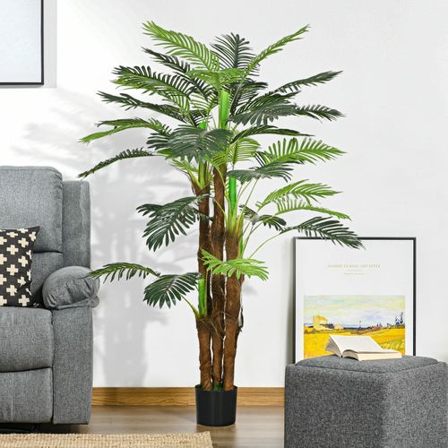 Plante Artificielle Palmier 160 Cm Avec 36 Branches, Décoration Pour Salon Et Bureau
