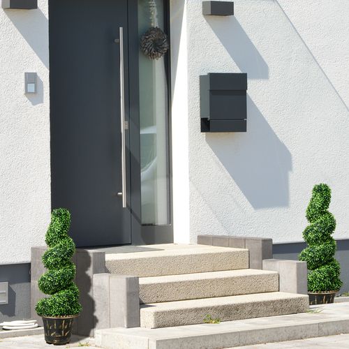 Lot De 2 Plante Artificielle De Buis 90 Cm, Uv Résistant Pour Intérieur Et Extérieur