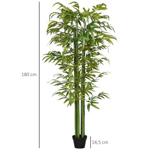 Plante Artificielle Bambou Artificiel 180 Cm Avec Pot, Décorative Pour Intérieur