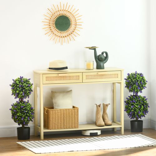 Lot De 2 Plante Artificielle Lavande Artificielle 70 Cm, Uv Résistant Avec Pot Pour Salon Et Jardin