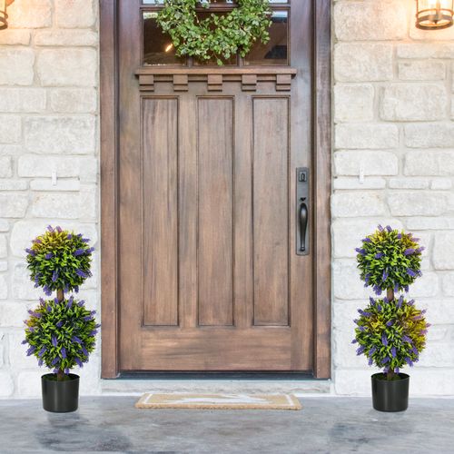 Lot De 2 Plante Artificielle Lavande Artificielle 70 Cm, Uv Résistant Avec Pot Pour Salon Et Jardin