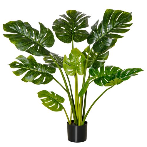 Plante Monstera Artificielle Décorative 110 Cm Avec Pot Pour Intérieur Et Extérieur