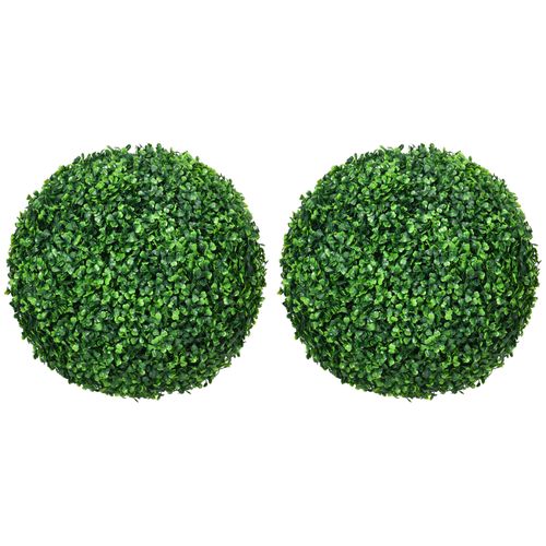 Lot De 2 Plante Artificielle Boule De Buis Artificielle, Uv Résistant