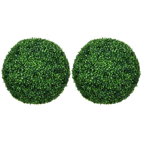 Lot De 2 Plante Artificielle Boule De Buis Artificielle 50 Cm, Décorative Pour Intérieur
