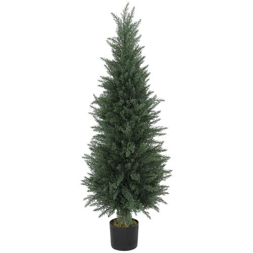 Plante Artificielle Cyprès Artificielle 120 Cm Uv Résistant Avec Pot Pour Intérieur Et Extérieur
