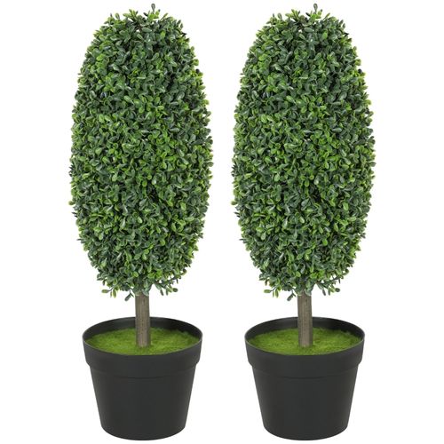 Lot De 2 Plante Artificielle Arbres, Uv Résistant Pour Décoration Intérieure Et Extérieure