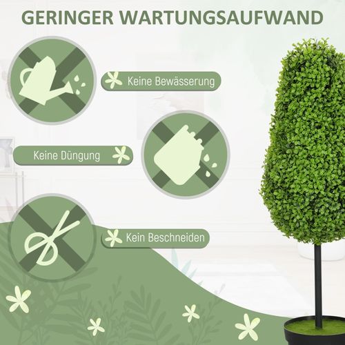 Lot De 2 Plante Artificielle Buis 90 Cm En Forme De Larme, Décoration Moderne