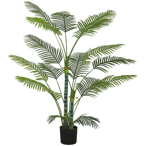 Plante Artificielle Palmier 16 Feuilles, Uv Résistant Avec Pot Pour Intérieur Et Extérieur