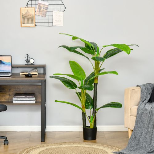 Plante Artificielle, Bananier Artificiel 150 Cm Avec Pot Pour Intérieur Et Extérieur