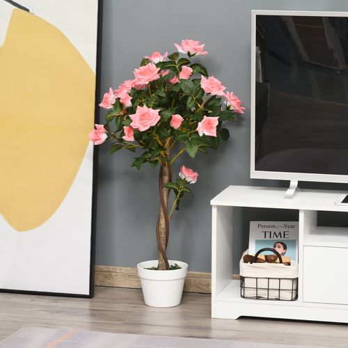 Plante De Camélia Fleur Artificielle 90 Cm, Décorative Pour Intérieur Et Bureau