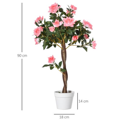 Plante De Camélia Fleur Artificielle 90 Cm, Décorative Pour Intérieur Et Bureau