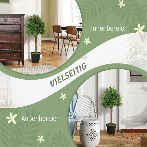 Plante Artificielle Buis 90 Cm Avec Pot Pour Décoration Intérieure