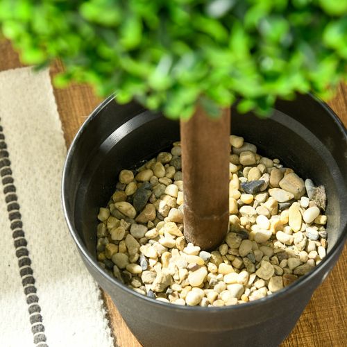 Lot De 2 Plante Artificielle Buis 90 Cm Avec Double Boule, Uv Résistant