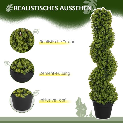 Lot De 2 Plantes Artificielles Eucalyptus 90 Cm Décorative Pour Intérieur Et Extérieur