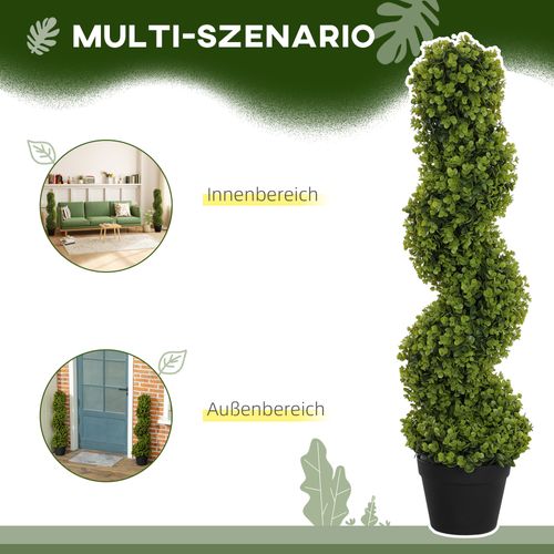 Lot De 2 Plantes Artificielles Eucalyptus 90 Cm Décorative Pour Intérieur Et Extérieur