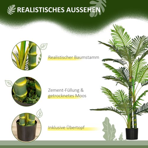 Plante Artificielle Palmier 150 Cm Avec Pot Rempli De Ciment