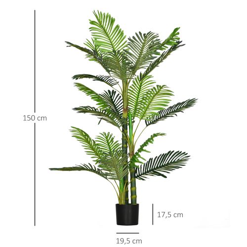 Plante Artificielle Palmier 150 Cm Avec Pot Rempli De Ciment