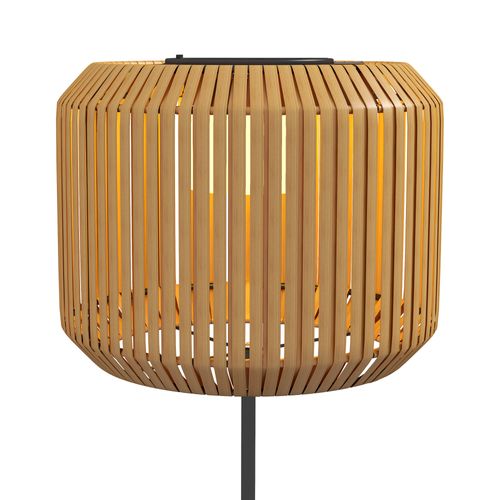 Lampadaire Solaire LED Extérieur En Rotin, Résistant Aux Uv, 15 Lumens, Haut. 130 Cm