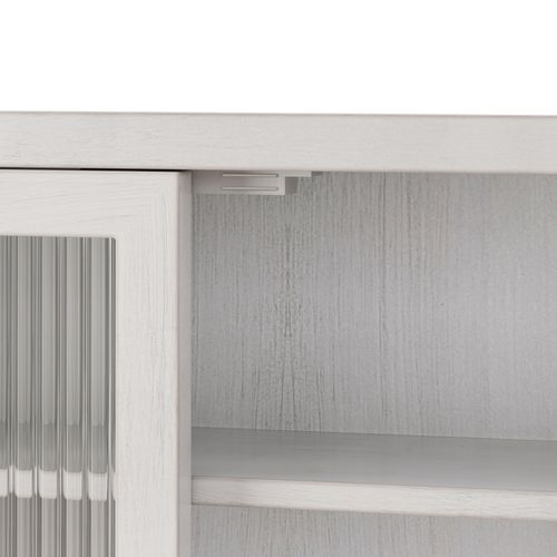 Armoire De Toilette63x18x60cm, 2 Portes En Verre, étagères Amovibles, mural, mdf, blanc