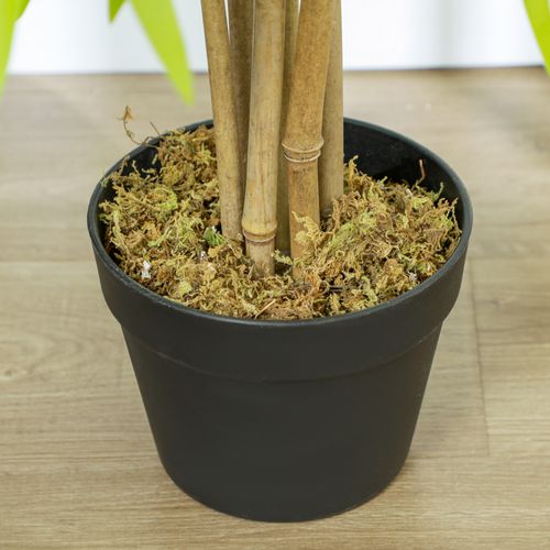 Plante Artificielle17x17x150cm, bambou, entretien Facile, pot Stable, plastique, vert