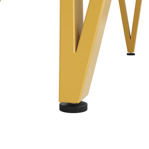 Table à Manger Ronde 100cm Blanc Et Doré Effet Marbre 4 Personnes