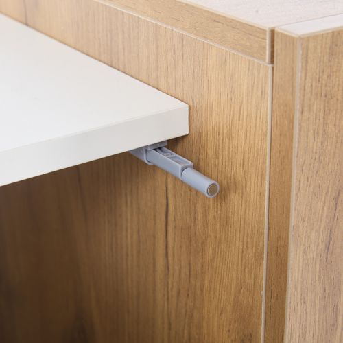 Vitrine LED Avec Contrôle App, 3 Portes Transparentes, Étagères En Verre Et Tiroir, Blanc