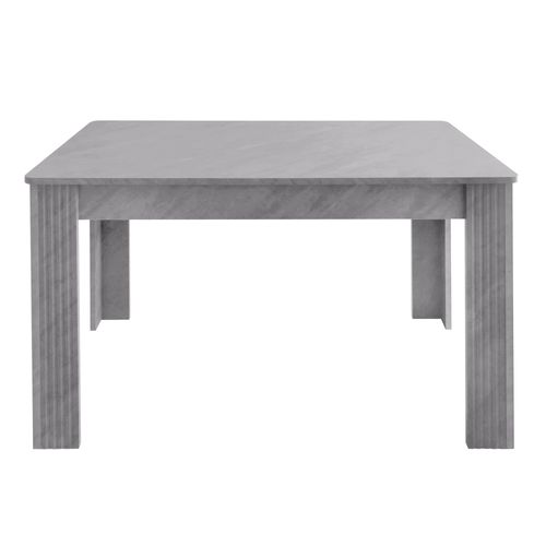 Table De Salle à Manger Gris Effet Marbre Design Moderne, 130 Kg Capacité
