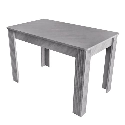 Table De Salle à Manger Gris Effet Marbre Design Moderne, 130 Kg Capacité