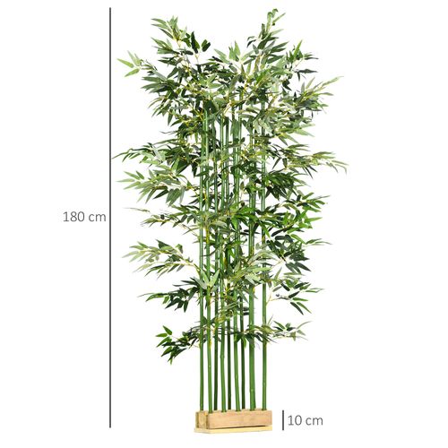 Plante Artificielle 35x35x180 Cm, bambou Artificiel, pot Stable, entretien Facile, plastique, vert
