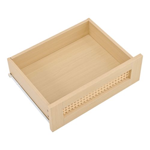 Table Basse, 170x40x40cm, Portes Coulissantes, Tiroirs Et Éagères, En Mdf, Couleur Bois Clair