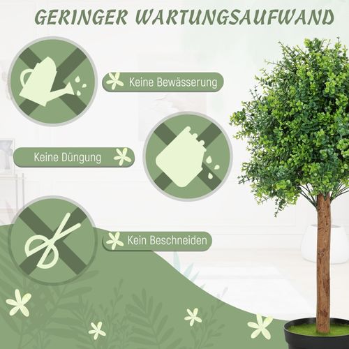 Plante Artificielle20x20x90cm, Entretien Facile, buisson, pot Stable, plastique, vert