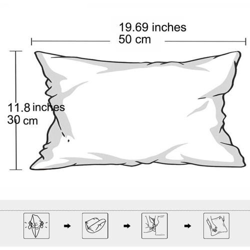 Housses de coussin 30x50cm, Lot De 2, Fermeture Éclair Dissimulée, Velours simple face, Blanc