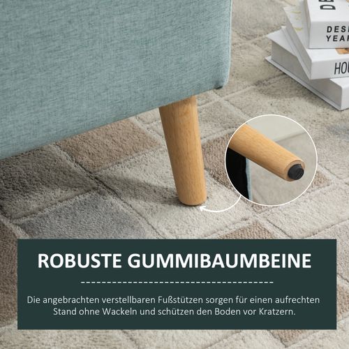 Banc Coffre110x39x45cm, Banc De Lit, Moderne, Pieds En Bois, Rectangle, Polyester, Vert