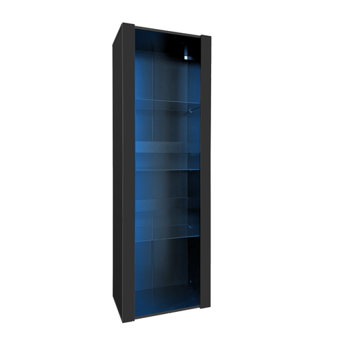 Bibliothèque Avec LED, 55x38x166 Cm, Noir