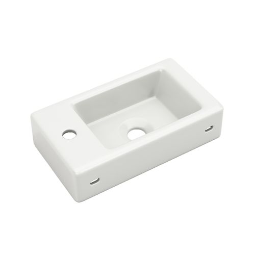 Meuble Sous-vasque Suspendu Avec Vasque - Meuble Salle De Bain Compact, Mdf, 46x26x56 Cm - Blanc