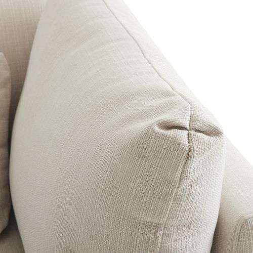 Canapé D’angle 4 Places, Méridienne, Oreillers Amovibles, Mousse Haute Résilience - Beige