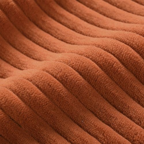 Canapé D'angle Modulable 3 Places, Style Moderne, Coussins Amovibles, Velours Côtelé - Orange