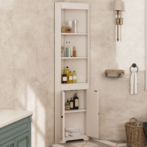 Meuble De Salle De Bain Avec 2 Portes Et Étagère Ajustable - Structure Mdf - Blanc